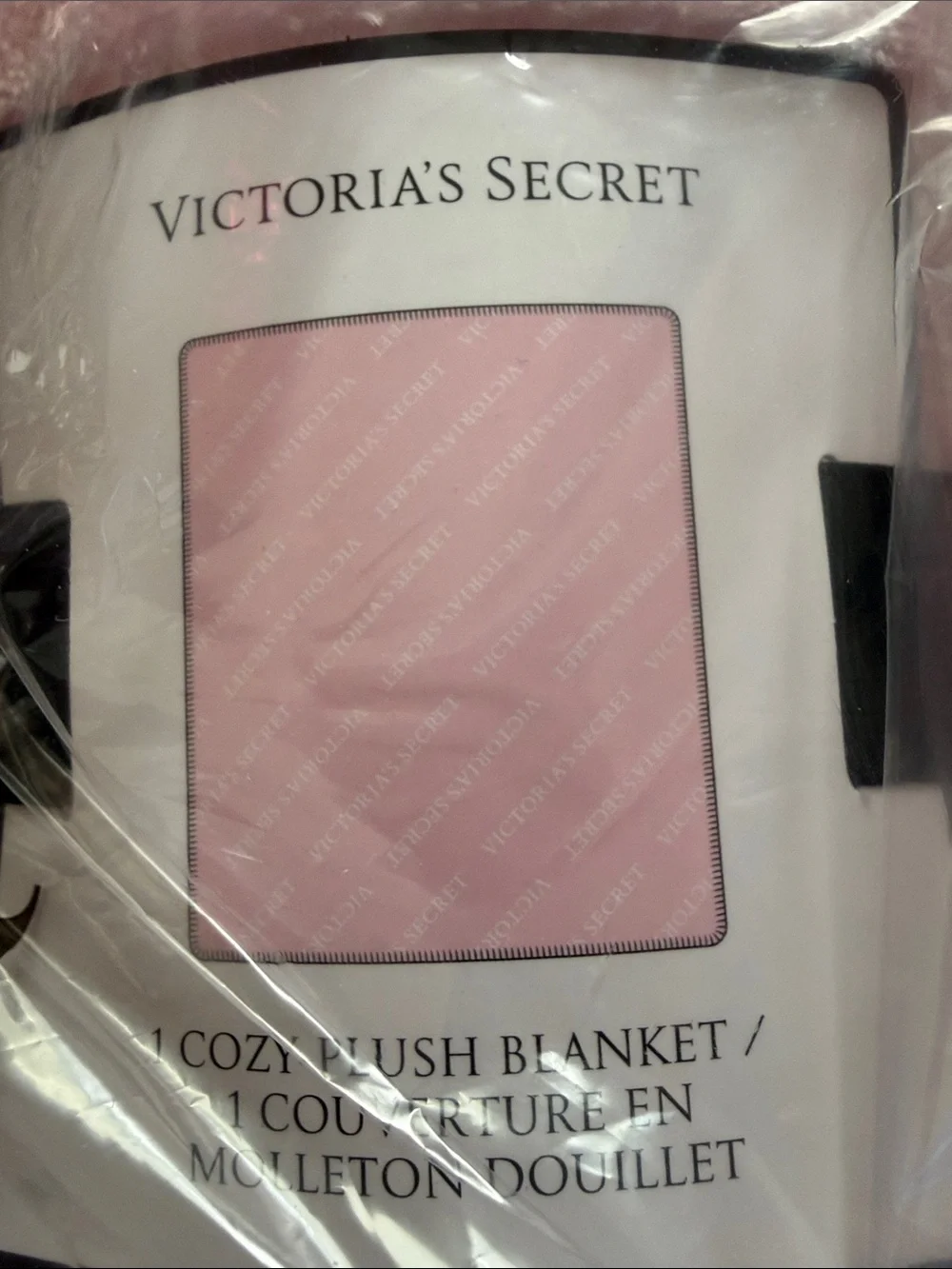 Victoria's Secret Light Pink Plush Throw Blanket